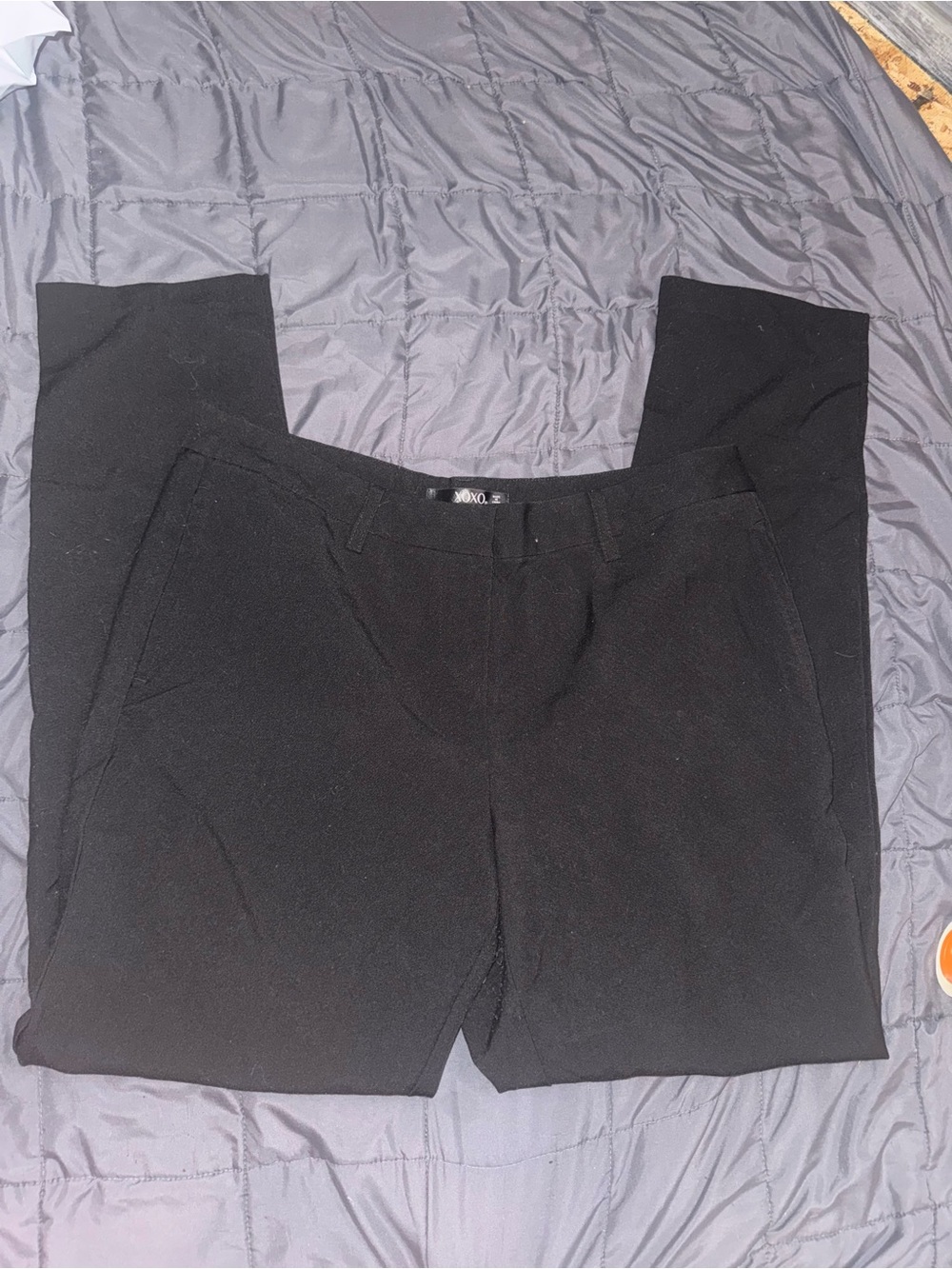 XOXO Black Boot-Cut Dress Pants